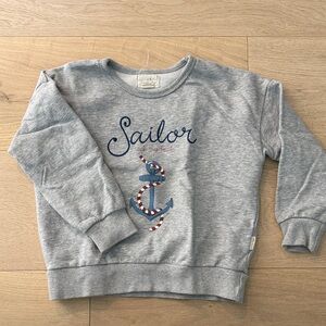 Sailor Anchor Graphic Kids Sweatshirt - Light Gray